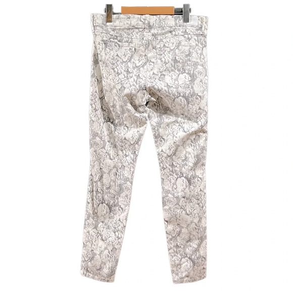 Guess Jeans Women 31 White Brittney Skinny Ankle Floral Logo Low Rise Preppy - Picture 2 of 6